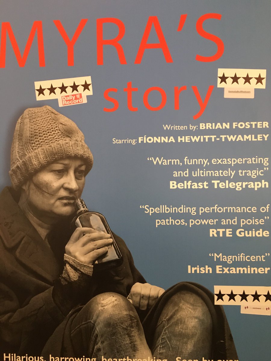 <a href="/Myras_Story/">Myra's Story</a> is simply superb and heartbreaking story telling...Last chance to see this powerful piece of theatre <a href="/AssemblyFest/">Assembly Festival</a> today at noon, blown away by <a href="/FionnaHTwamley/">Fionna Hewitt Twamley</a>'s  stunning performance. Go and see! A story that needs to be heard. <a href="/edfringe/">Edinburgh Festival Fringe</a>
