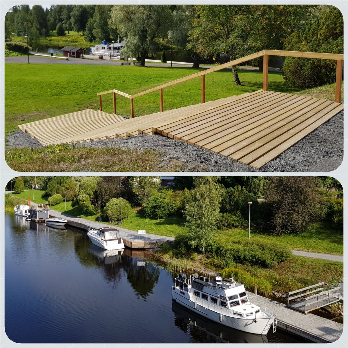 Mahtava keli vaikka loppukesän #piknik'ille #Seppolansatama- puistossa tai istuskele uusilla portailla. Eväät löytyy läheltä vaikka #akuliina'sta, #kmarketjämsä'stä tai viereisestä #jäätelökioskista Ja kohteeseenhan pääsee myös veneellä 🚤 #jämsä #elinvoima #elokuu