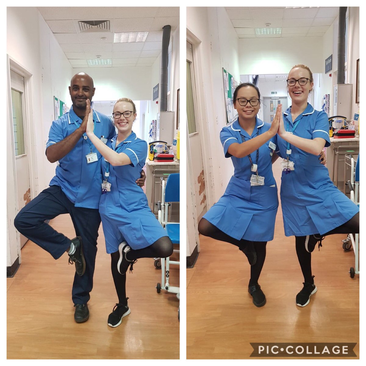 Lailanie33's tweet photo. More yoga poses from #TeamCXHCDU #NursesActive @Joaanneex https://t.co/NNHDFhHpGr