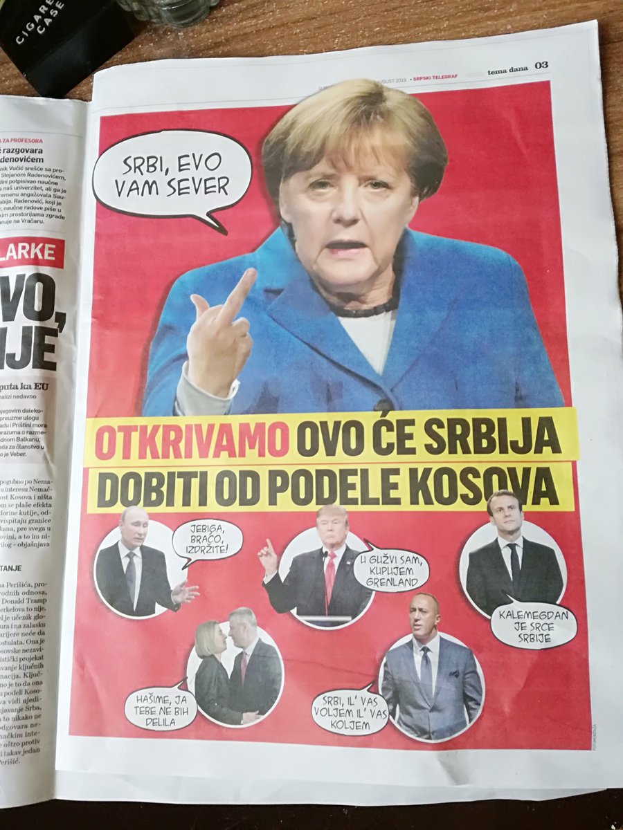 AnaMaryZV's tweet photo. Interesuje vas šta će Srbija da dobije od podele Kosova? Srpski telegraf kaže otvorite stranu 3, na strani 3 sadržaj u nastavku 
#Kosovo #NezavisniSlobodniObjektivniProfesionalniMediji https://t.co/55S3UzvoOl