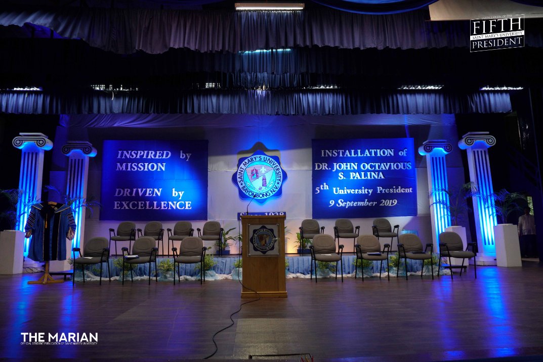 themariansmu's tweet photo. Here's a sneak peek of the venue with decorations designed by the SEAIT Department along with the SAB Faculty.
#MissioEtExcellentia #FirstLaymanPresident #FifthPresident https://t.co/J8iVVoTivK