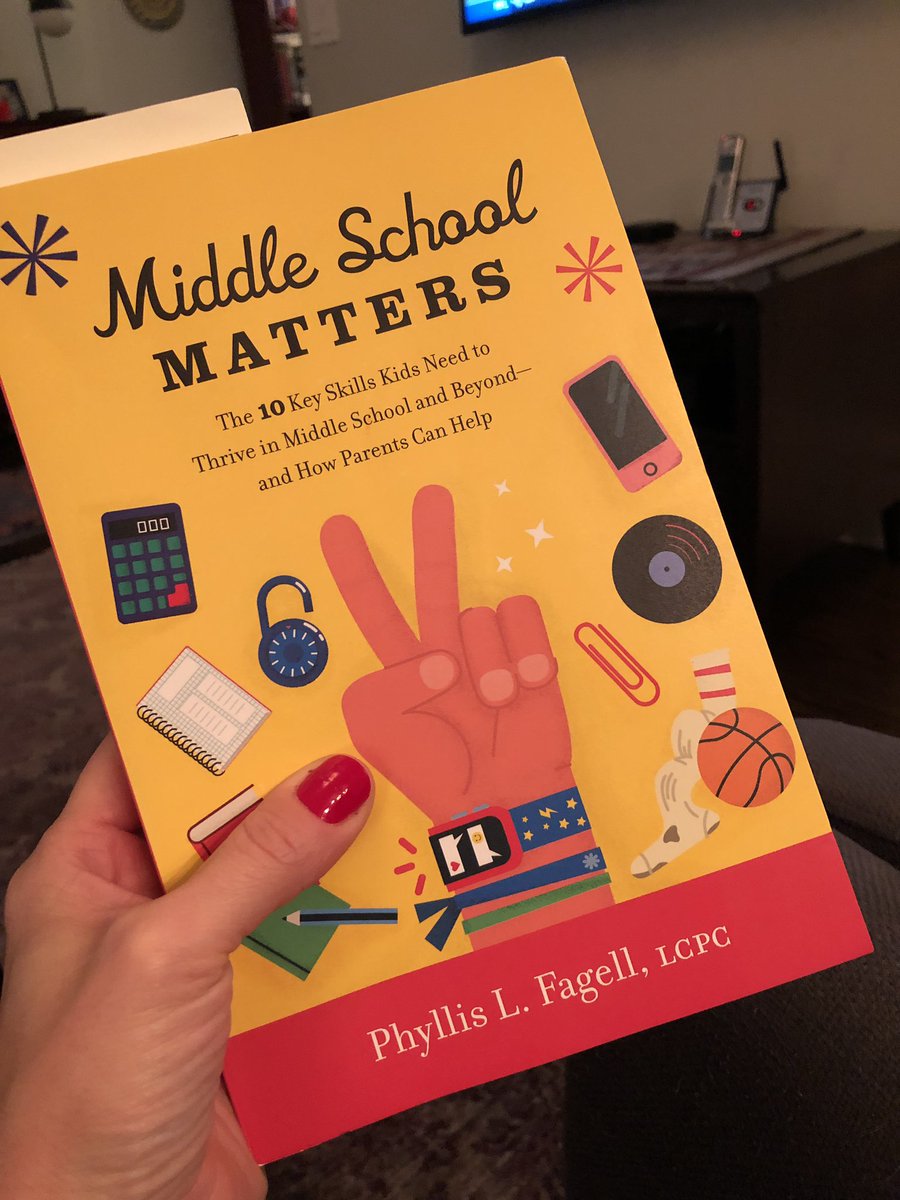 My kid started middle school last week. So I just started reading this new book by <a href="/Pfagell/">Phyllis Fagell, LCPC</a>. Highly recommend as it is packed full of useful tips for parents &amp; educators, has interesting and relatable stories, &amp; lots of science. #parenting #CBTWorks #mentalhealth #teens #tweens