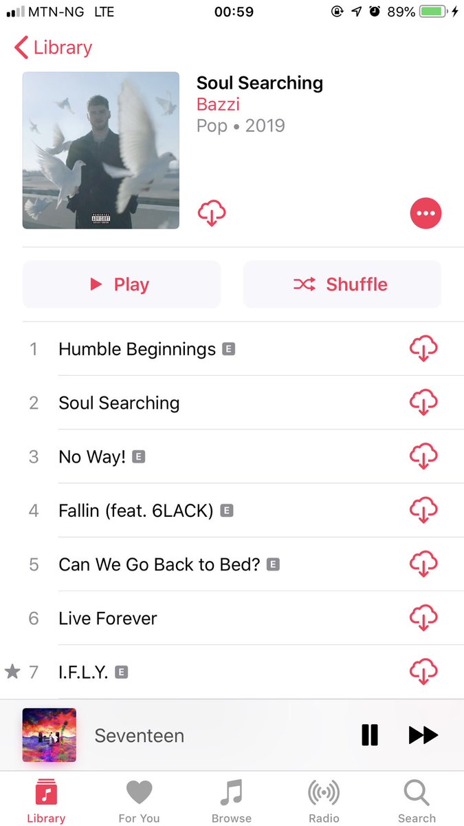 21.  @bazzi Bazzi churns out hit after hit he’s definitely one to listen to. Playful lyrics and catchy tunes are just a few of the abilities he possesses. Soul searching is that album..