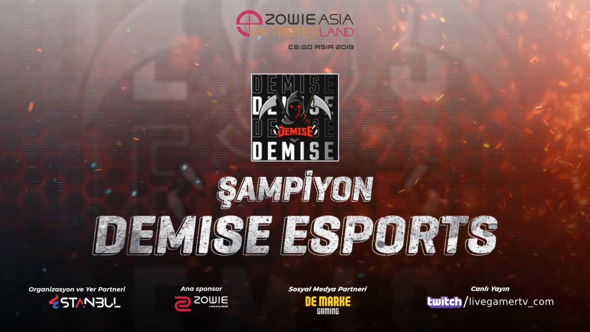 Zowie eXTREMESLAND 2019 Türkiye Elemeleri'nde şampiyon, @DemiseGG oldu. 
Ülkemizi Dubai'deki elemelerde temsil edecek.