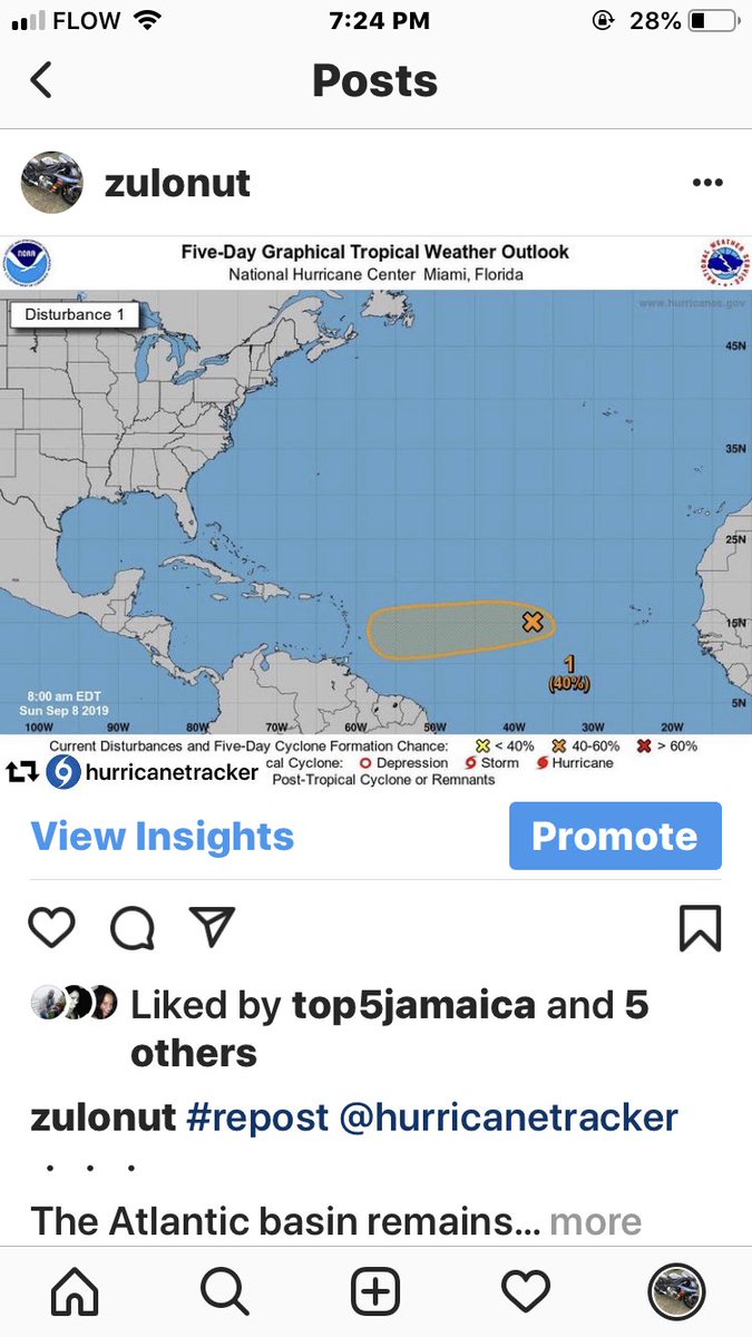#repost @hurricanetracker
・・・
The Atlantic basin remains active with 2 areas to watch. Invest #94L will be worth watching as it tracks toward the Lesser Antilles while a different disturbance threatens the Bahamas with a 20% chance of development. hurrtracker.com