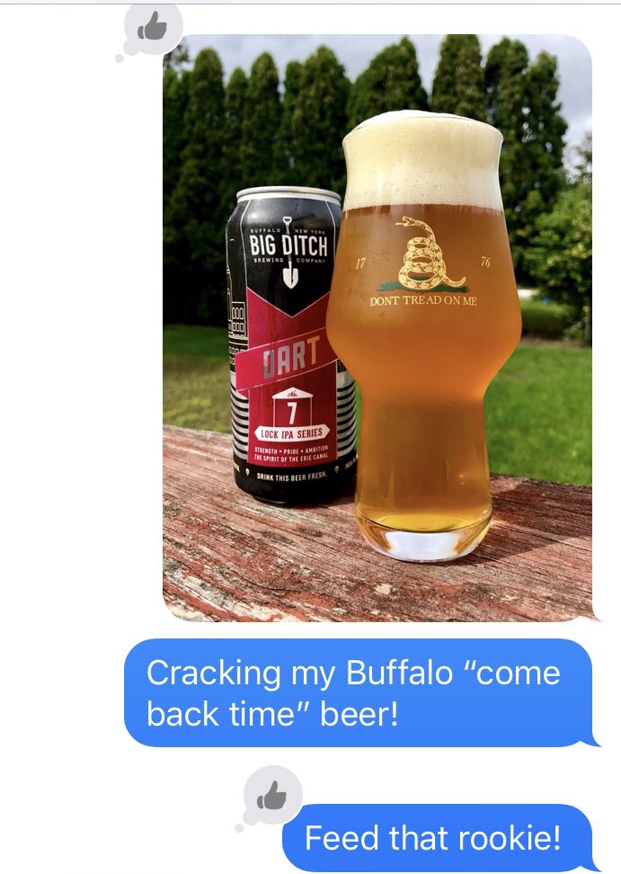 D (@d_nightking) on Twitter photo <a href="/bigditchbrewing/">Big Ditch Brewing</a> <a href="/BuffaloBills/">Buffalo Bills</a> Literally cracked this baby open and texted my buddies from Buffalo (I’m in Rochester) before the last two scoring drives! I need to make another visit to stock up for the season. <a href="/bigditchbrewing/">Big Ditch Brewing</a> <a href="/BuffaloBills/">Buffalo Bills</a> Literally cracked this baby open and texted my buddies from Buffalo (I’m in Rochester) before the last two scoring drives! I need to make another visit to stock up for the season.