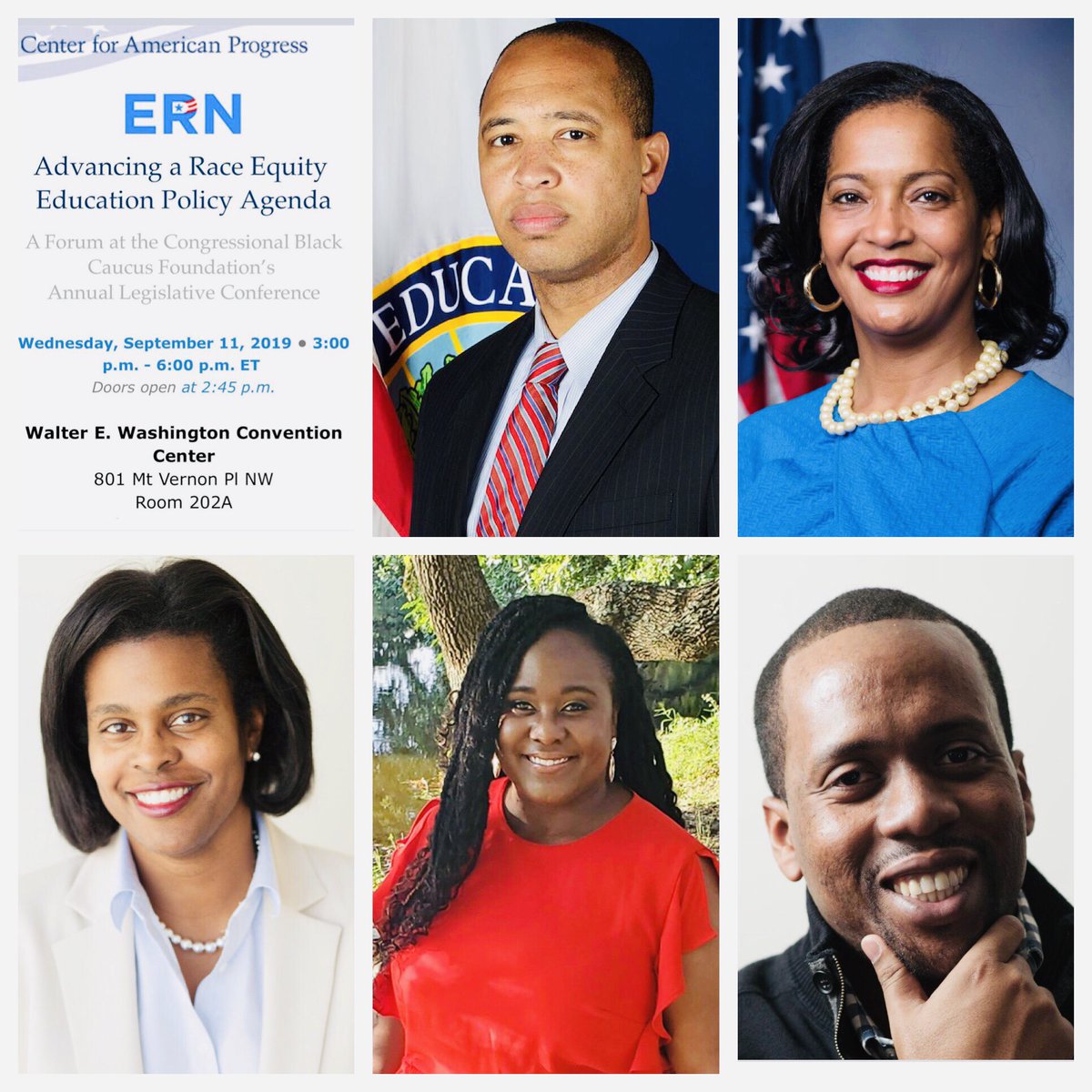 curtiseveryday's tweet photo. It’s #CBCALC19! Join me  Wed. as I moderate panel on “Recruiting a Racially Diverse Teacher Workforce”! Proud to join Hon. @JahanaHayesCT, @EduColorMVMT Founder Jose Luis Vilson, SC Teacher of the Year #ChandaJefferson, &amp; Superintendent @SonjaSantelises @EdProgress @Ed2BeFree https://t.co/ohpiDlSiTY