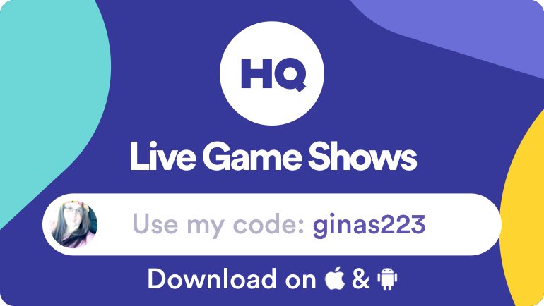 Justmegs67's tweet photo. Play live game shows and win cash prizes with me on HQ Trivia. Use my code 'ginas223' to sign up! https://t.co/b8txli7YhP https://t.co/lql5Pv6sCo
