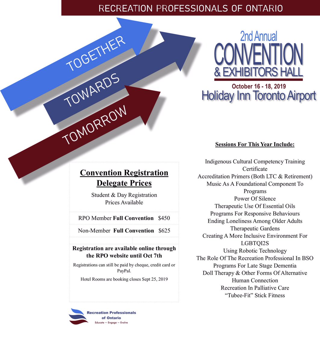 One month left to register for Convention! Check out the interesting topics we have lined up for seminars!  Visit rpontario.com/convention2019 for more information #rpo2019 #convention