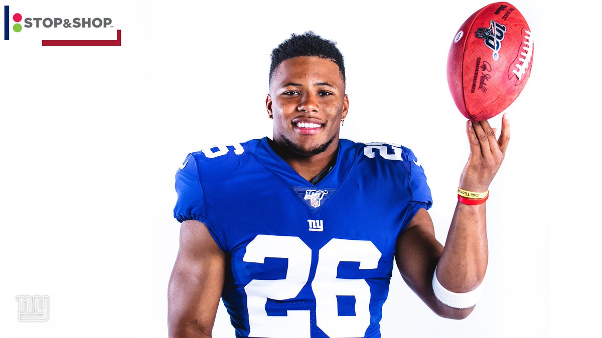 Giants's tweet photo. THAT'S OUR RB‼️

For each Giants first down this season, Stop &amp; Shop will donate $125

#NYGvsDAL | @StopandShop https://t.co/WhrcUkPfzs