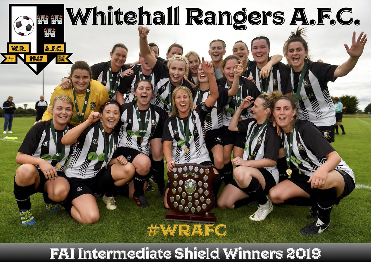 Whitehall_R_AFC's tweet photo. Huge Congratulations to Whitehall Rangers Ladies.
@FAIreland Intermediate Shield Champions 2019.
Well done to John Morgan and the team on a great season.
Whitehall Rangers 5 - 0 @ManullaFC
@BalonSports
@GoCarIreland
@FAIWomen
#WRAFC #WhitehallRangers #DWSL #FAI #FAIWomen https://t.co/rSSNMJdMxD