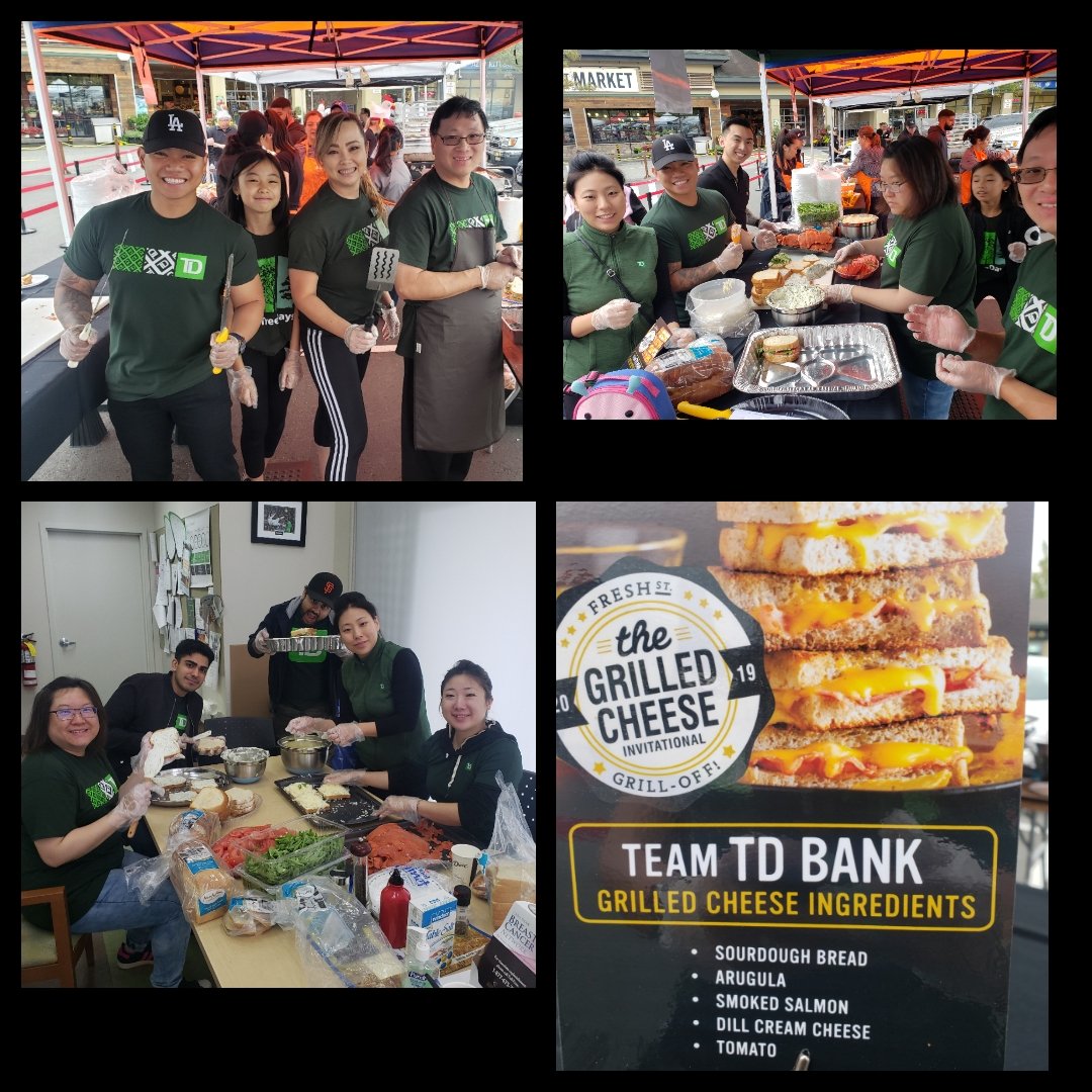 LowenTrang_TD's tweet photo. #FleetwoodFam in full force participating in the annual  #FreshStreetMarket Grilled Cheese competition!!  Please stop by and vote for us!! #TDFleetwood #WorhardAndHaveFun @GurjivChahil_TD @AndyCribb_TD https://t.co/JNCbHhEwzm