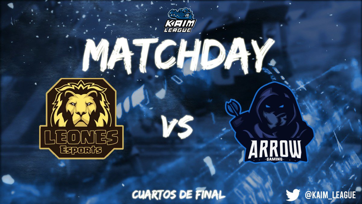 | MATCHDAY |
En el dia de hoy se enfrentaran <a href="/EsportsLeonesCR/">Leones eSports</a>
Y @Arrow_GamingGG por los cuartos de final de la Kaim. Quien ganara el pase a semis? Digannos aca abajo👇👇.
Que gane el mejor!