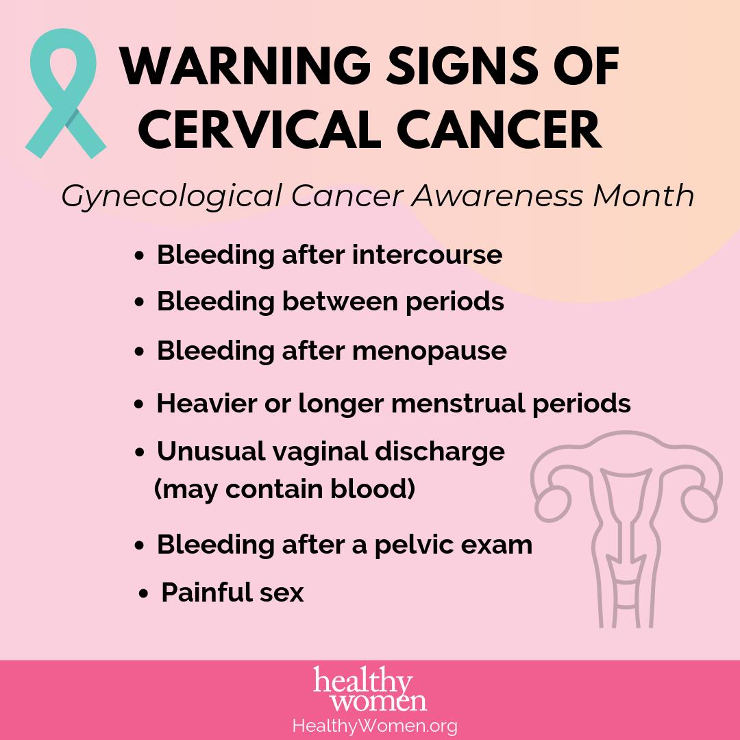 Signs of cancer warning cervical Cervical cancer