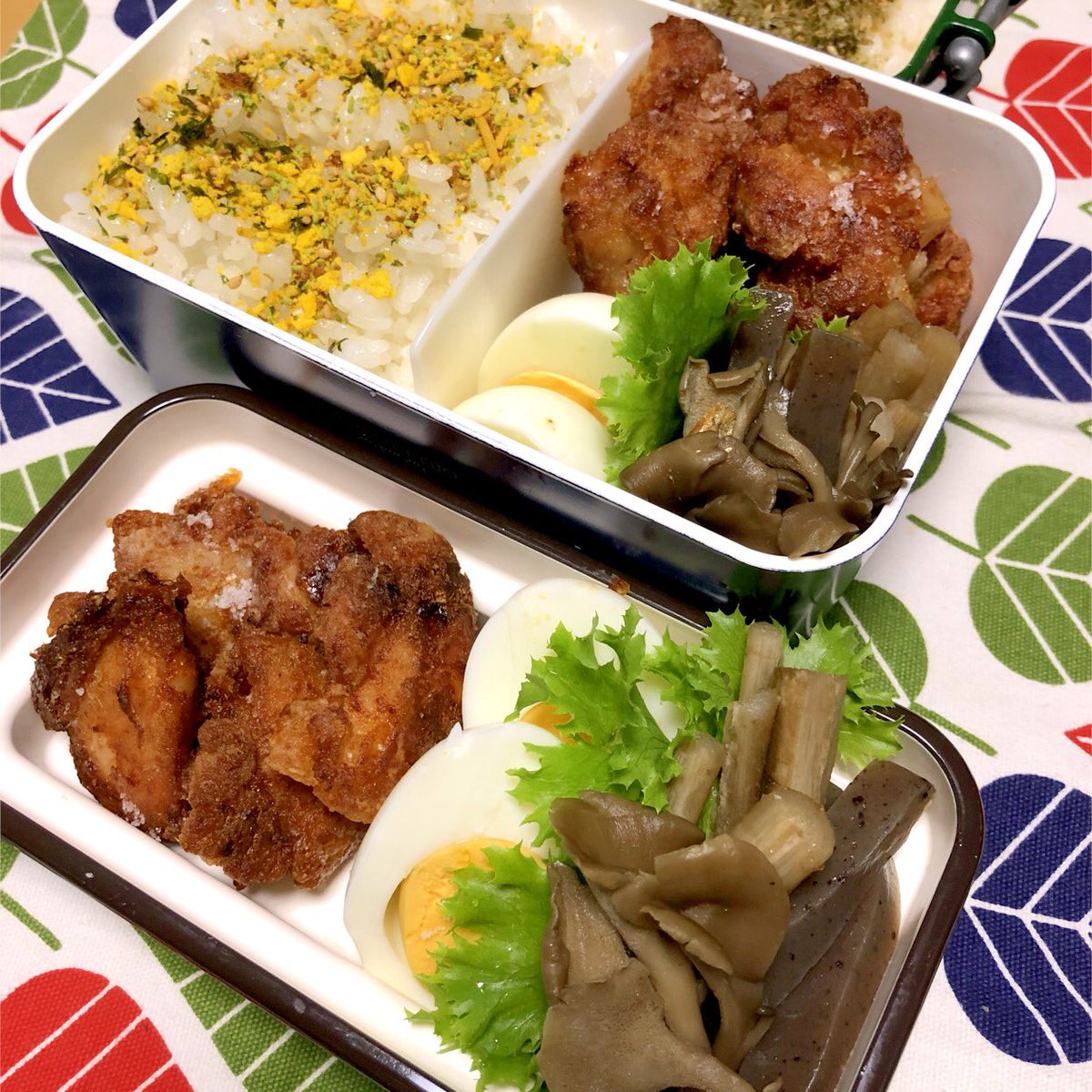 smile2637's tweet photo. おはようございます🌞
今日は唐揚げ弁当。
煮しめ入り。
台風気をつけてください！ https://t.co/W60ScfQ4kW