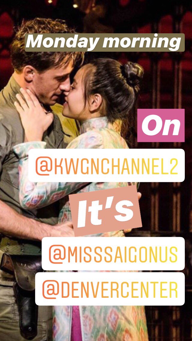 chrisparente's tweet photo. Oh @NatalieTysdal is gonna be in HEAVEN! Her favorite musical ! @MissSaigonUS @DenverCenter @channel2kwgn #The2Crew @chris_tomer @KenClarkTV https://t.co/nUF46bW4aZ