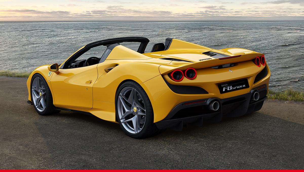 Ferrari's tweet photo. Presenting the #FerrariF8Spider: Maranello's latest drop-top sports car with the most astonishing mid-rear-mounted V8 in #Ferrari history. https://t.co/guVVGf3hgN #UniversoFerrari https://t.co/MOzYlIW0uw