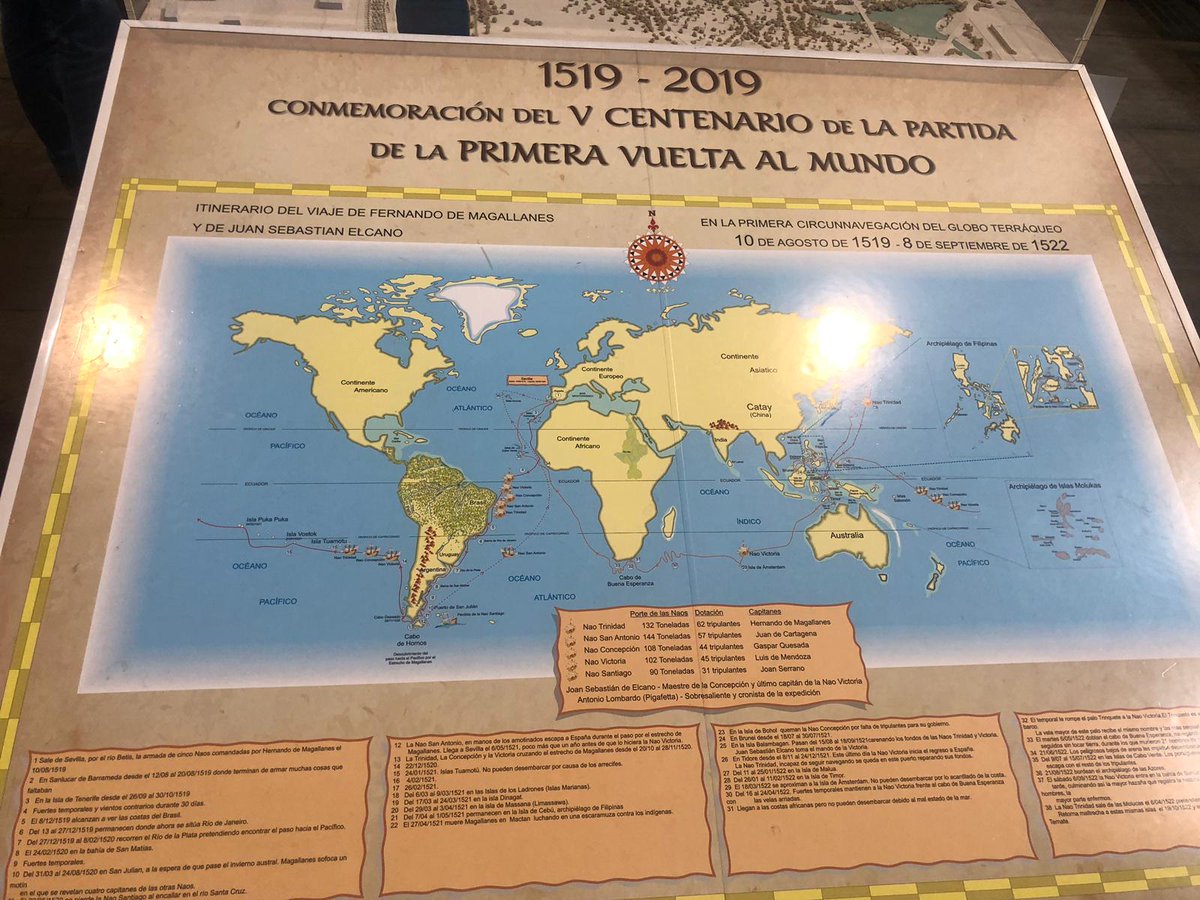 mapa d la primera vuelta al mundo hoy se exhibe en la estación de trenes Santa Justa- Sevilla- España. , enviado por <a href="/MarioRoman74/">MarioRoman74</a>  campeón Mundial WESS. Mario Espero q puedas acompañarnos en los 500 años del Estrecho de Magallanes <a href="/ClaudioRadonich/">Claudio Radonich</a> <a href="/SernaturXII/">Sernatur Magallanes</a>  @IntendenciaM