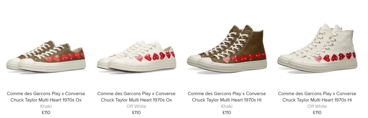 Moresneakers Com Ad Comme Des Garcons Play X Converse Chuck Taylor Multi Heart 1970s Available Again In Selected Sizes Via End Eu T Co R4iqjhanyq Us T Co Ezriyhpx T Co 7leyt7n6b7