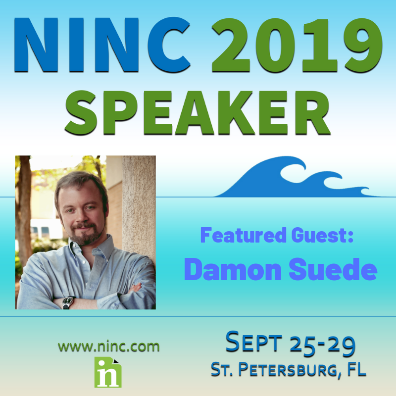 BooksBreen's tweet photo. Twitter: Bestsellers start with fascinating people. Go beyond looks, persona, and boilerplate traits with a simple, powerful technique that will strengthen your plots, your hooks, and your voice #writers #ninc2019 #nincstpete #damonsuede #learnfromamaster @ninc @DamonSuede https://t.co/WuaLBirqnD