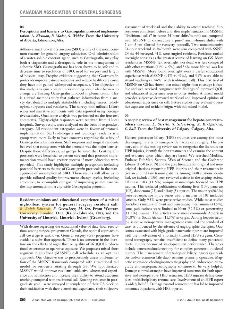 rralphedwards's tweet photo. Resident opinions of a mixed night-float style for GenSurg call - best of both? Presented at #CSF2019  @CAGS_Residents @westernuSurgery https://t.co/mCS0gpRIRR