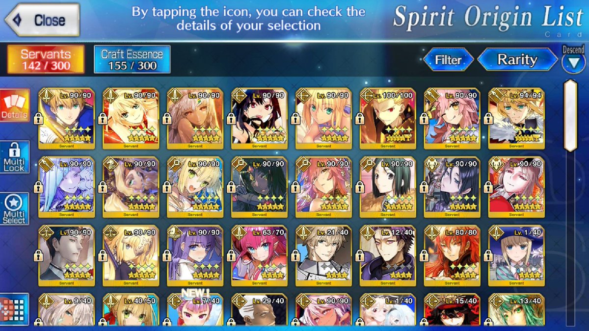 || ok so after grinding and finishing up nerofest I've finally maxed out the levels of every 5* I have.