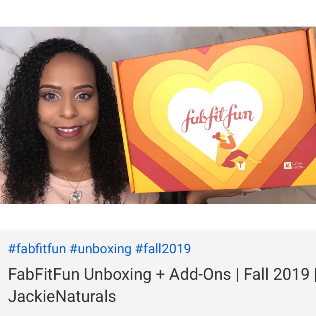 JackieNaturals's tweet image. 🚨NEW VIDEO🚨 FALL 2019 FABFITFUN UNBOXING + ADD-ONS IS ON MY CHANNEL! Check it out now youtu.be/QsC0eMVyuRg 😘@fabfitfun

#fabfitfun #fall #fabfitfunfallbox #fabfitfunbox #fabfitfunfall2019 #fabfitfunfallbox2019 #fall2019 #fallfabfitfun2019 #unboxing #youtuber #jackienaturals