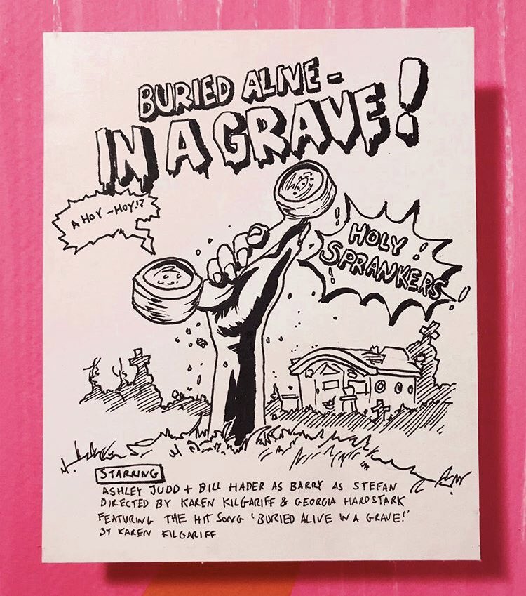 MyFavMurder's tweet photo. HA! This movie poster sketch for “Buried Alive in a Grave” is perfect. Sketch by https://t.co/vjyPKW4CcH, as mentioned in ep. #186. https://t.co/GyEoDOWOra