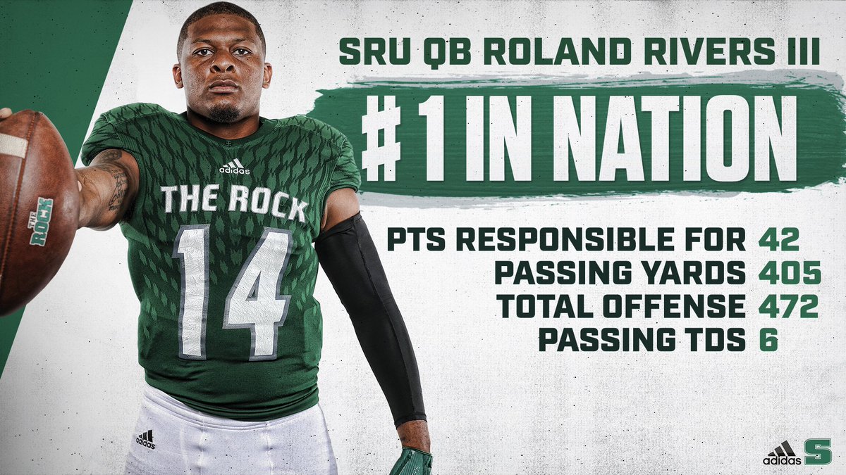 FB: After all the dust has settled on week one of the 2019 DII football season, our QB Roland Rivers III sits atop the national rankings in just a few notable categories. 
👀