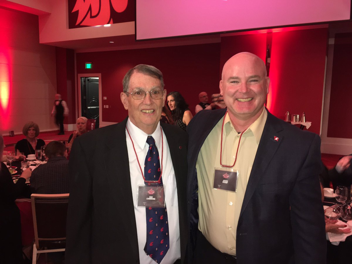 JasonKrump's tweet photo. Grateful to see my friend and mentor Rod Commons inducted to the @WSUCougars Athletic Hall of Fame. Rod hired me in 2000 and I was privileged to be under his tutelage for several years. Congrats Rod on this well-deserved and prestigious honor. #GoCougs https://t.co/V5DSFPP7At