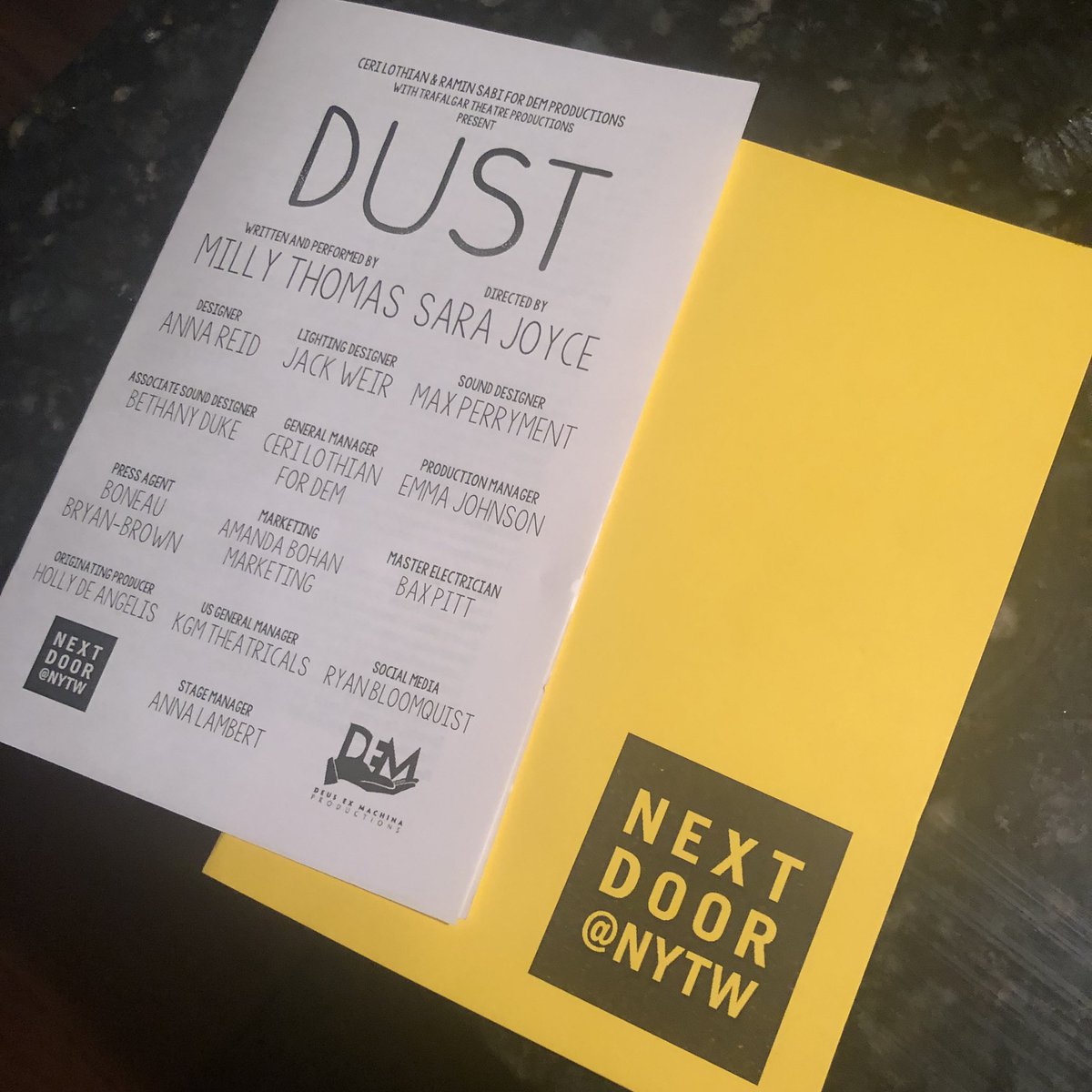Well what a riveting evening this was! Thank you <a href="/NYTW79/">New York Theatre Workshop</a> and #millythomas for your tour de force of writing, performing and stream-of-consciousness storytelling. A powerful night of theatre! #dusttheplay #offbroadway #SuicidePrevention #SuicideAwarenessMonth <a href="/ExtraInningsMov/">Extra Innings Feature Film</a>