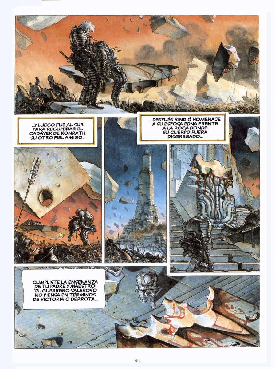 He also worked with Jodorowsky ( yes THAT Jodorowsy from the Dune project ) on The Meta-Barons, I highly recommend the first book: Othon and Honorata. Lots of the designs and ideas comes directly from the Dune version of Jodorowsky. 