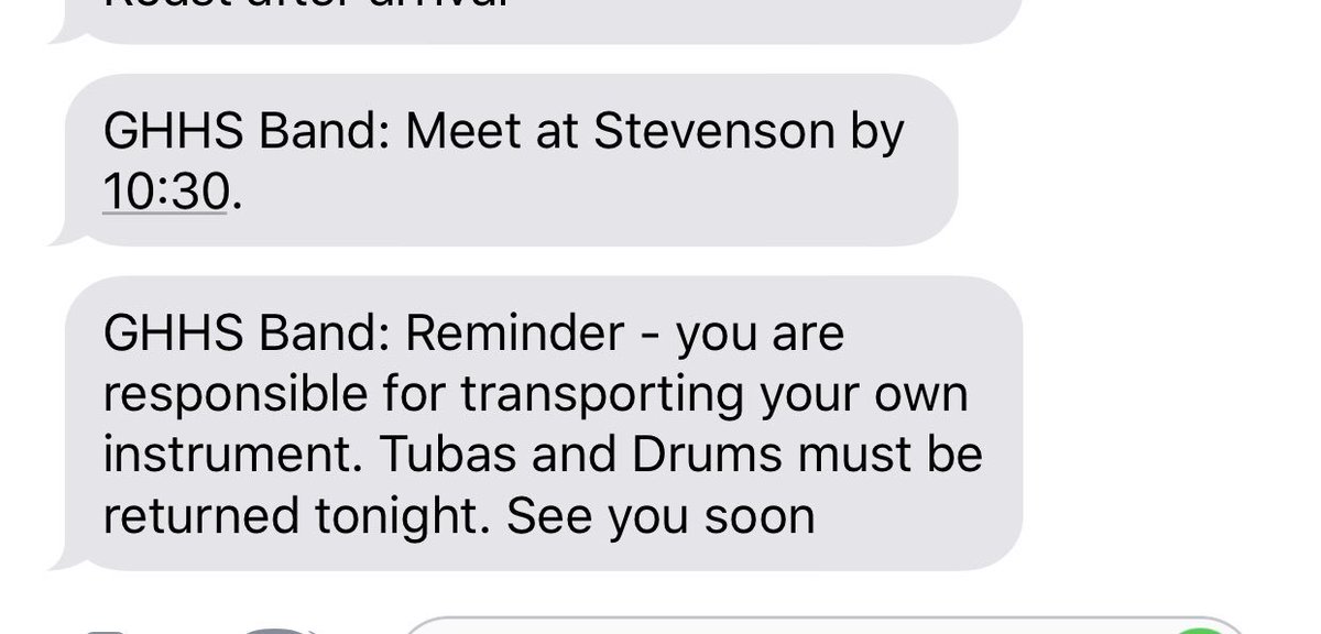 GHHS MB: Meet at RLS at 10:30 for pit lighting. BYO instrument!