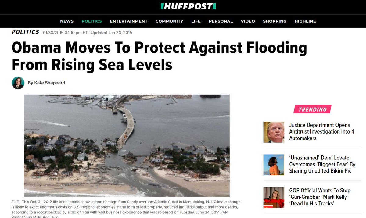 Still worried about impending doom? Fear not. Despite acknowledging the doom-laden predictions about rising sea levels after his electoral victory in 2008, Barack Obama recently purchased a $15 million beachfront property.