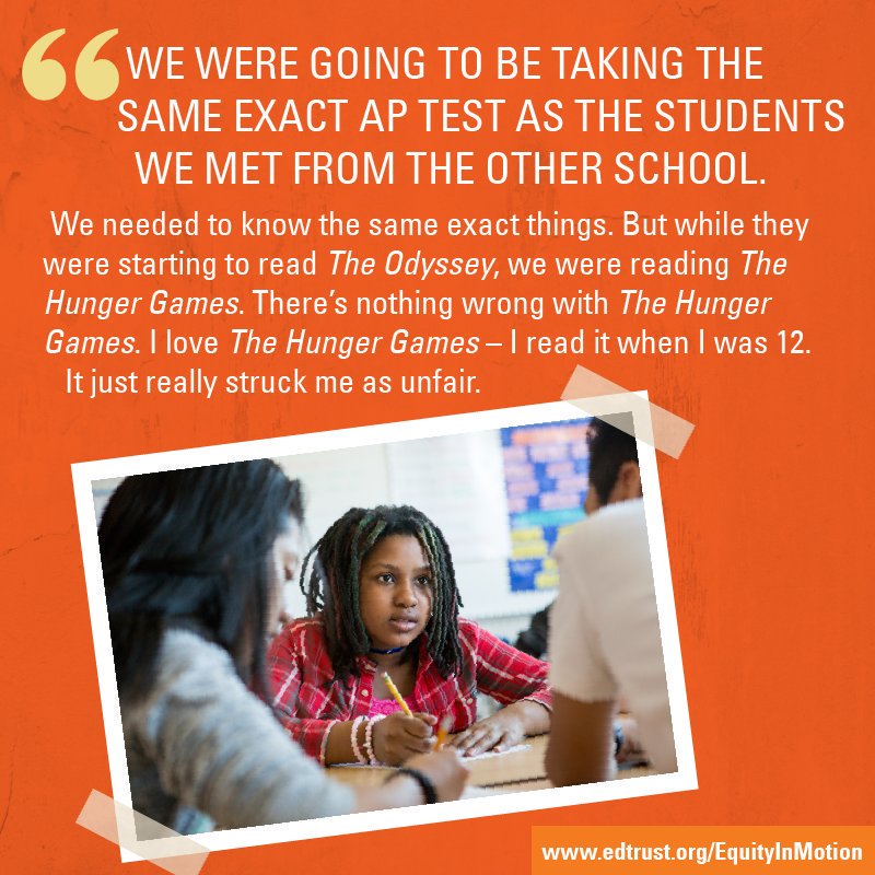 EdTrust's tweet photo. Assignments themselves don’t change a student’s life, but they do signal to a student what their teachers think they’re capable of https://t.co/C0LXzKp9nS #EquityInMotion https://t.co/ZoqcS8nhfV