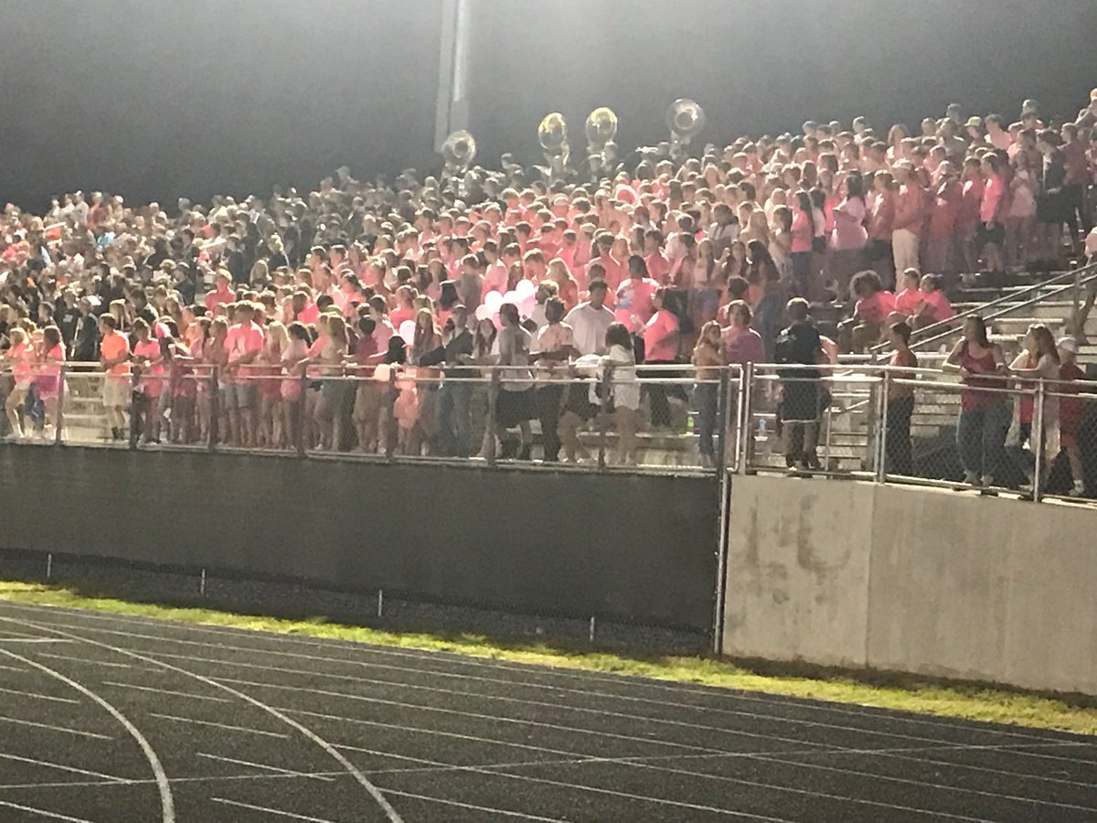 DoyleNicholson's tweet photo. Pink Out at Davie High. ⁦@daviecountyhs⁩ ⁦@DavieAthletics⁩ https://t.co/5fjacwePuh