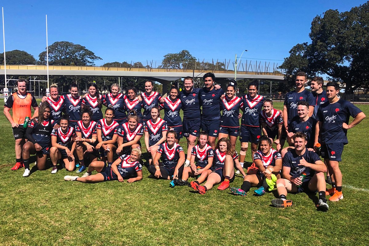 All smiles at <a href="/sydneyroosters/">Sydney Roosters 🐓</a> training!

#NRLW