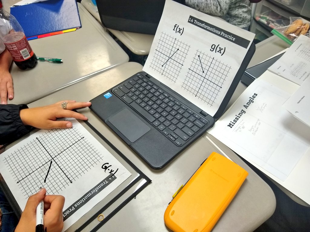 mathequalslove's tweet image. Choose your own adventure meets sketching transformations in Algebra 2. Students chose problems from Mild, Medium, Spicy, Super Spicy, and Set Your Mouth on Fire. Then, they checked their sketches using @Desmos. #mtbos #iteachmath #alg2chat #iteachalgebra #teach180