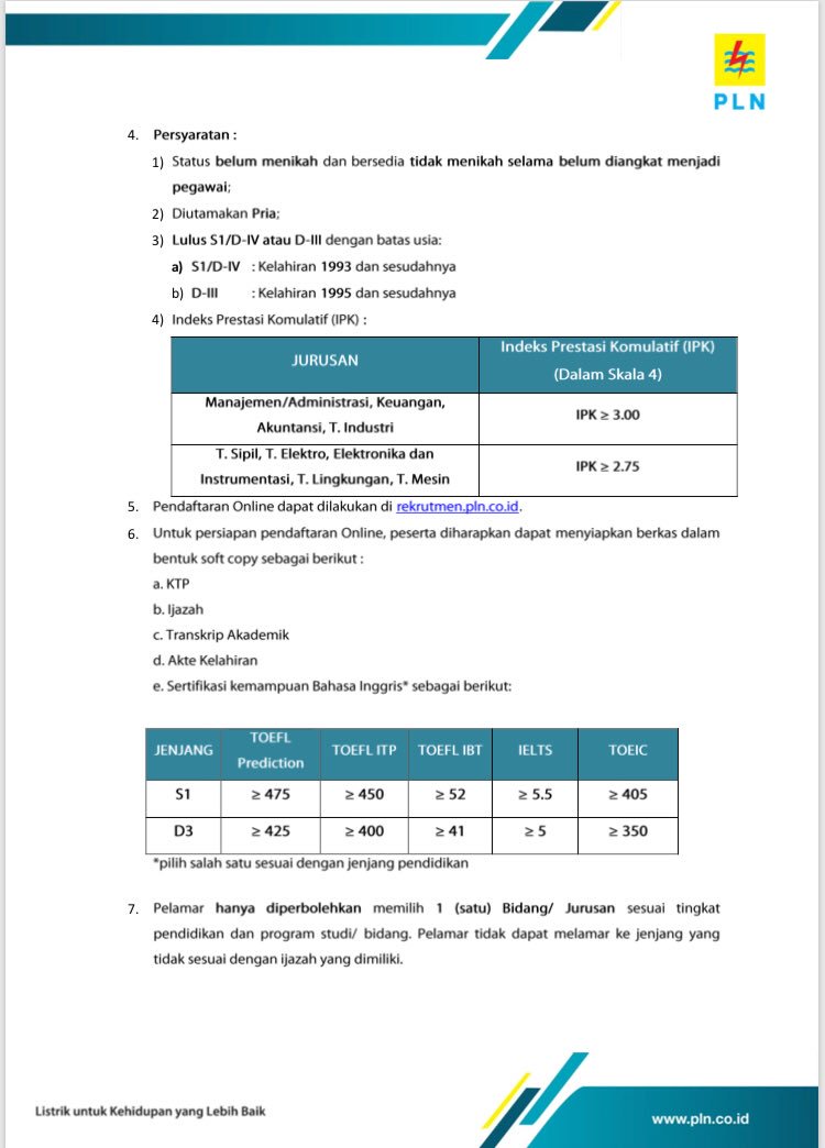 NitroNanJaya's tweet photo. Rekrutmen umum PLN Group Tahun 2019 lokasi Makassar, pendaftaran dibuka tgl 7-20 Sept 2019. Segera masukkan lamaran kerja kalian.. semoga sukses adik-adik alumni Nitro.. #rekrutmen #IBKNitro #NitroSmartChoice #InstitutBisnisdanKeuanganNitro https://t.co/yyprKDzLCc