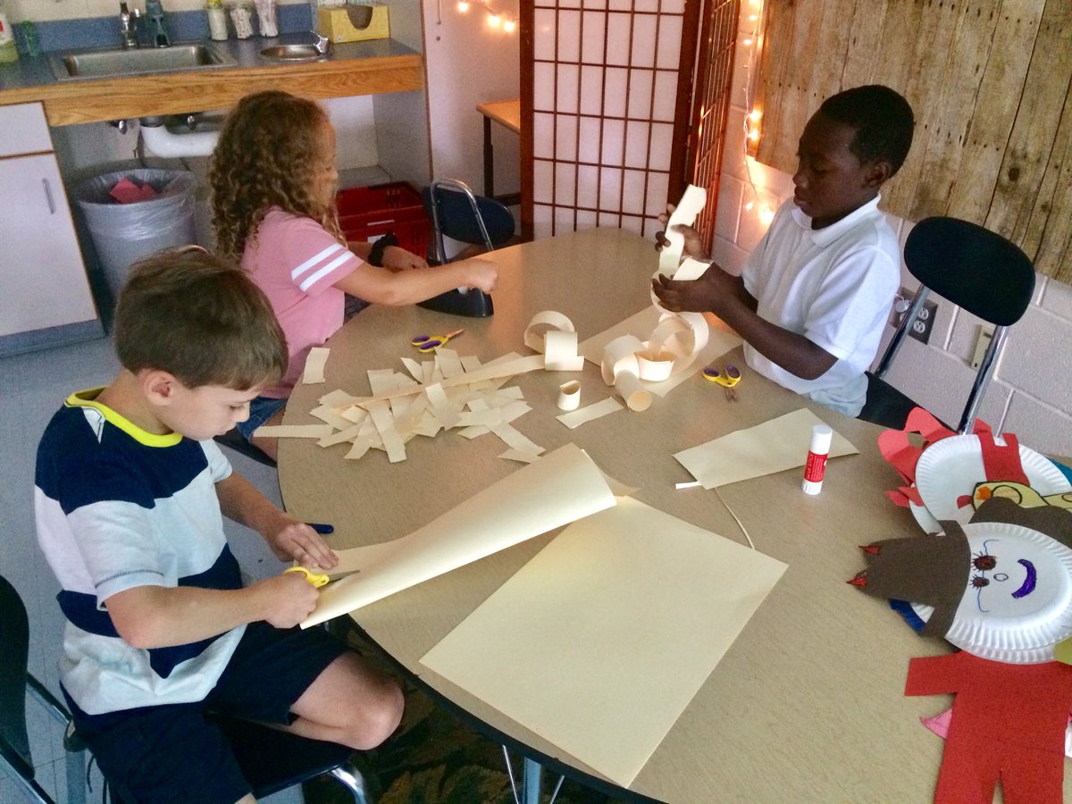Teams had 20 minutes to make the longest paper chain with 5 sheets of paper! We put all the chains together at the end to show how much we could achieve as a class! #teamwork #makerspace #ellingcen