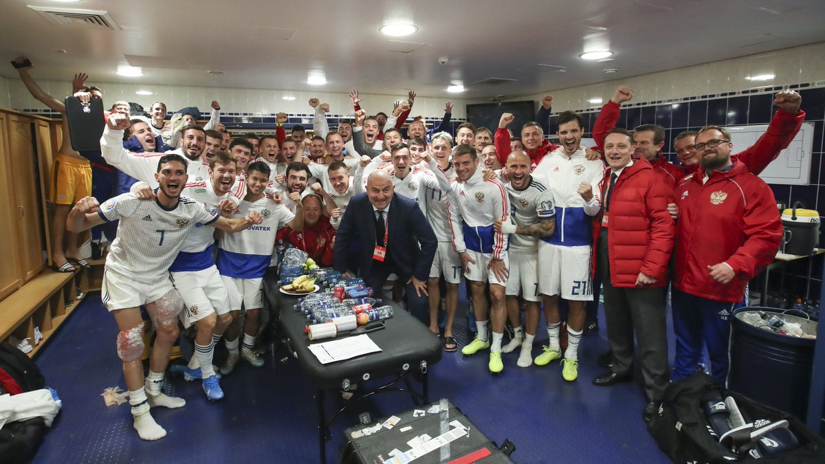 Победная раздевалка <a href="/TeamRussia/">Сборная России</a> 🙌