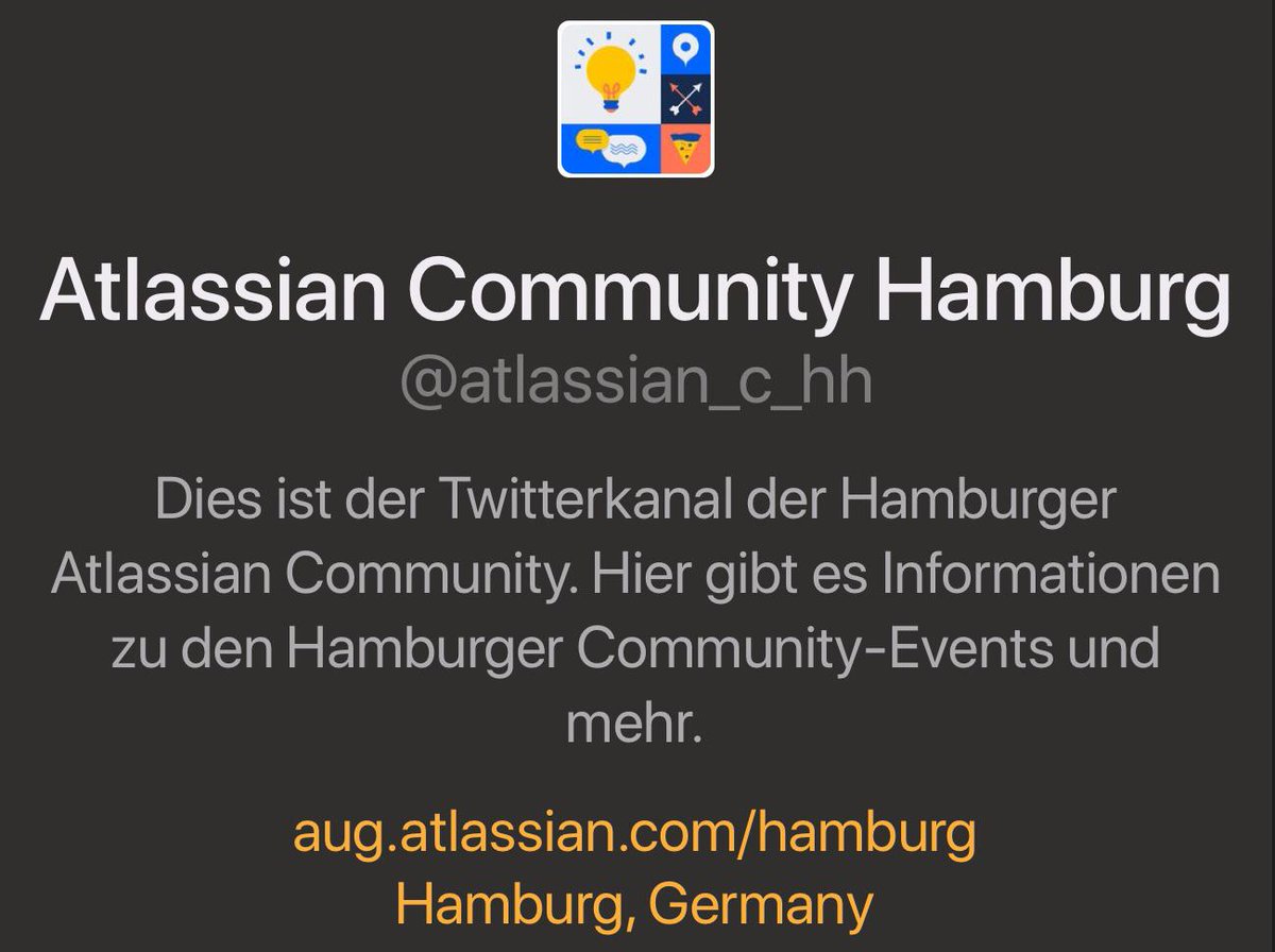 aug_hh's tweet photo. Liebe Follower, folgt bitte auch „@Atlassian Community Hamburg“ @atlassian_c_hh, um das neueste über unsere Aktivitäten, Events und mehr zu erfahren.
Danke.
#aughh #FF https://t.co/EVkTfJ7KhO