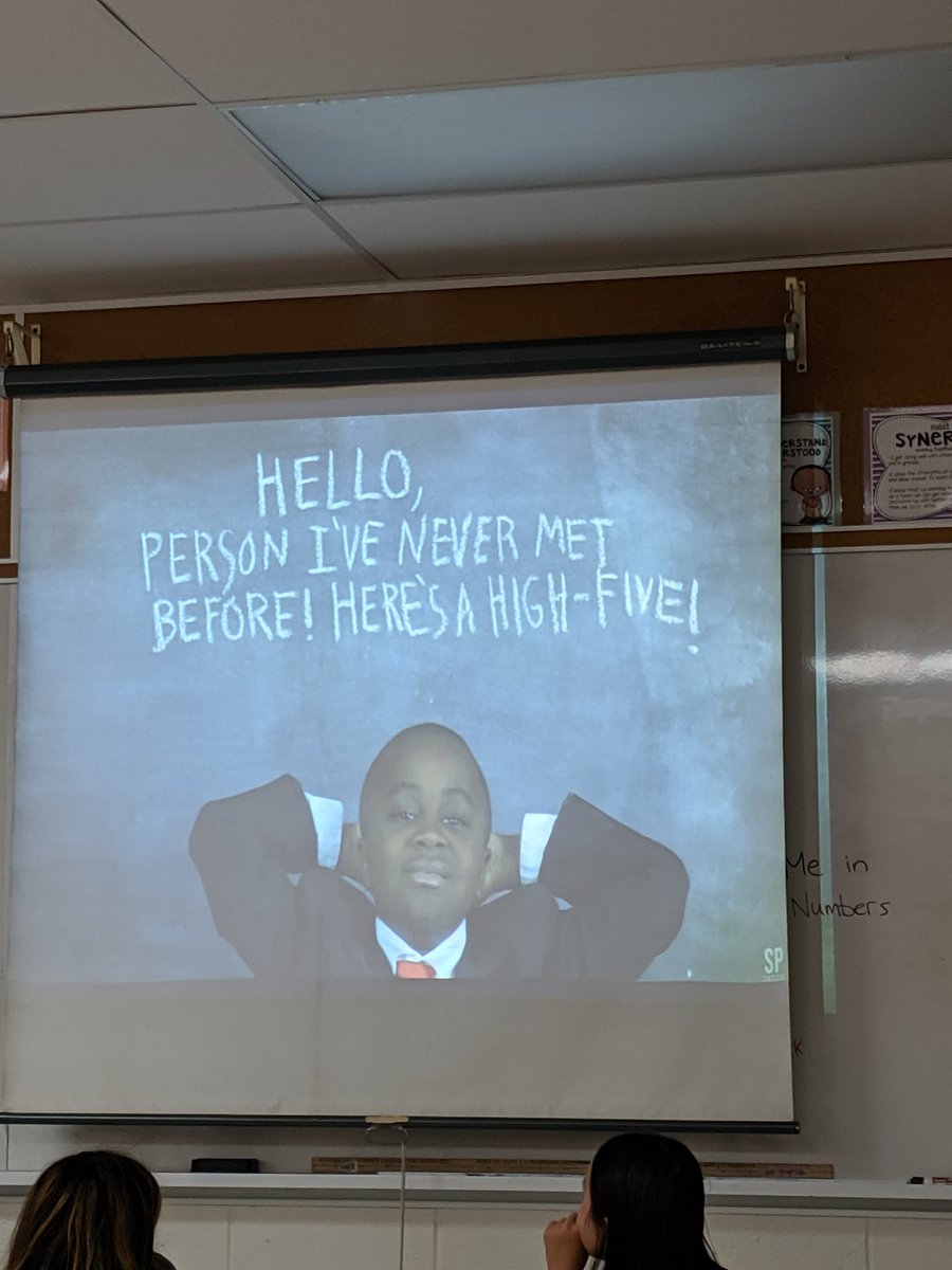 We ended the first week of school with some wises words from <a href="/iamkidpresident/">Kid President</a>! 20 things we should say more often.  This one stuck out to me most because of all the new Ss we have in our class! <a href="/hillsideTwolves/">Hillside PS</a>