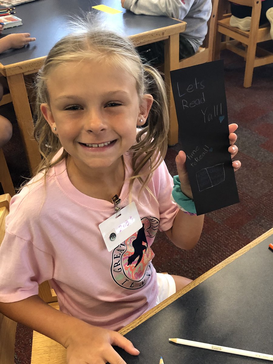 Becky_Arvin's tweet photo. I promise I didn’t tell her to write that but I sure do LOVE it! ❤️📚😀 #LetsReadYall #READ #SchoolLibrary @LongbranchElem https://t.co/OztxgBgqs9