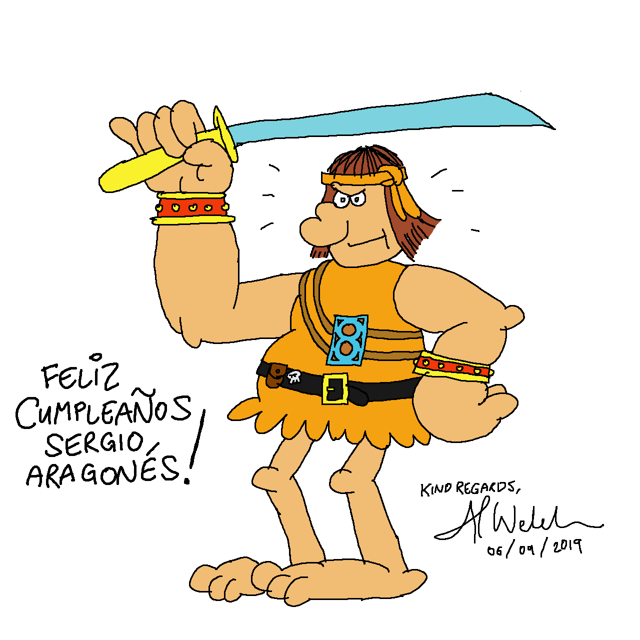  Groo The Wanderer. Happy 82nd birthday, Sergio Aragonés! - Al. 
