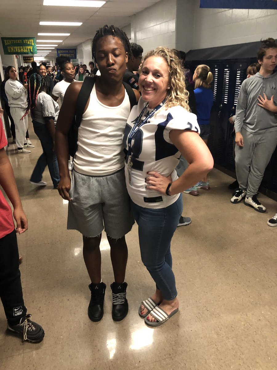 MsBryanMTS's tweet photo. He wasn’t dressed to impress, but I’ll get him together eventually, I promise! #GAMEDAY #BeatWaggener #MyFootballSon @bibb_deon https://t.co/TlV7zTmUI4