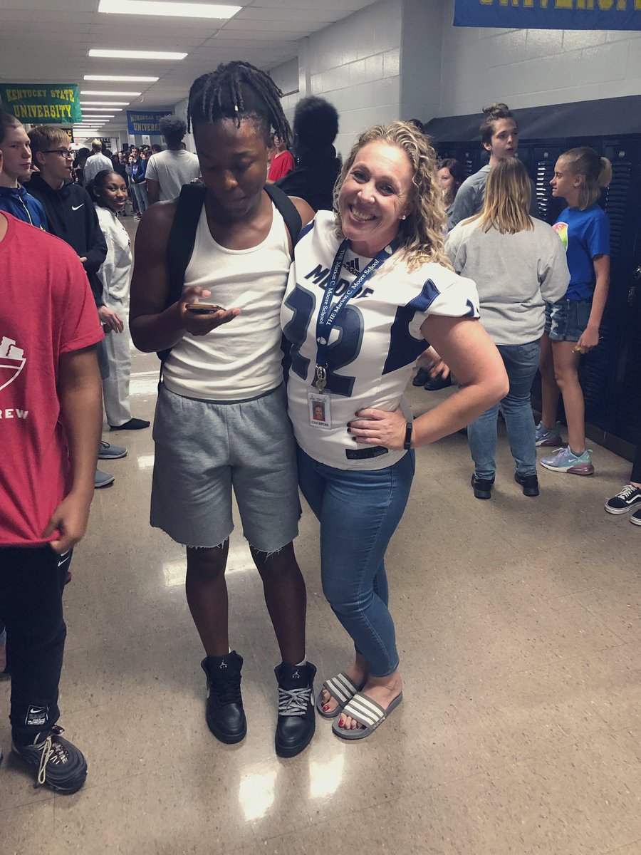 MsBryanMTS's tweet photo. He wasn’t dressed to impress, but I’ll get him together eventually, I promise! #GAMEDAY #BeatWaggener #MyFootballSon @bibb_deon https://t.co/TlV7zTmUI4