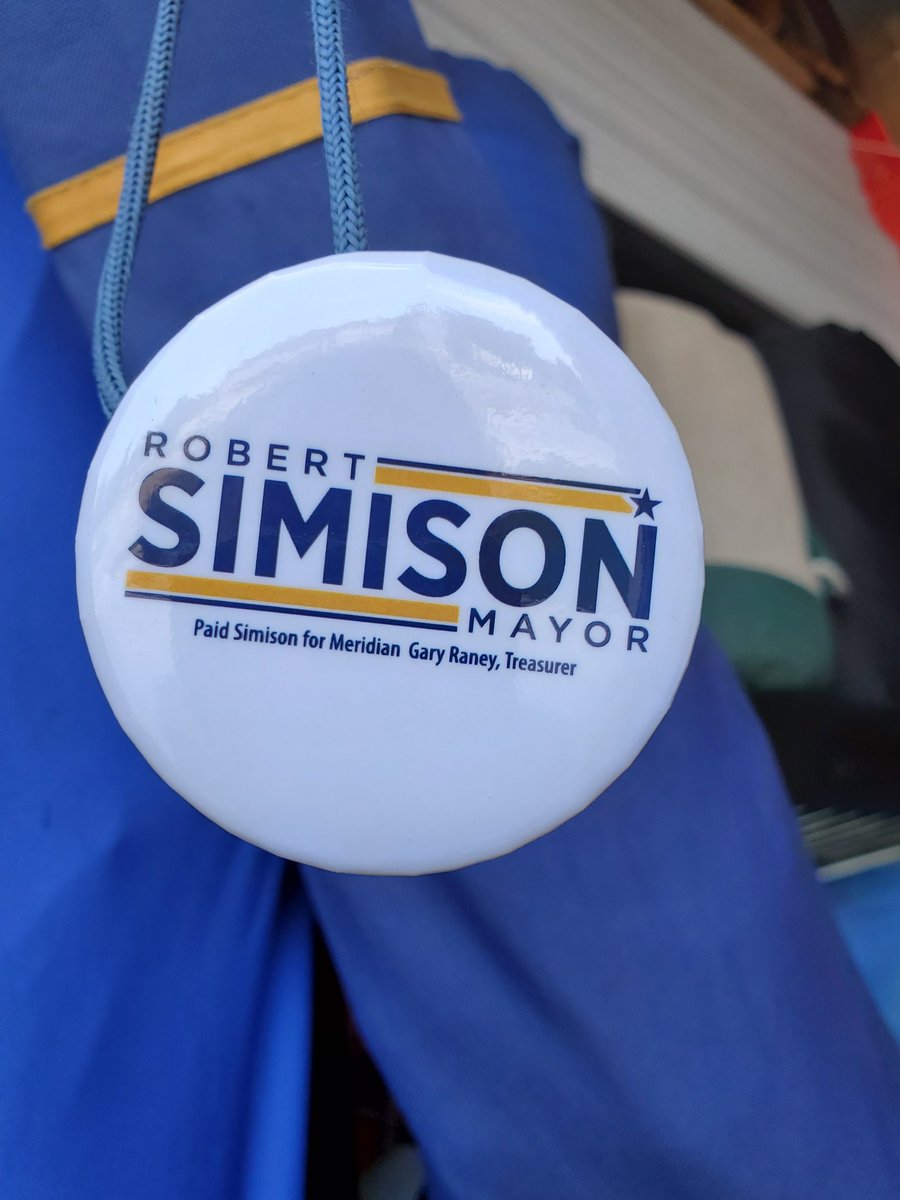 Hey <a href="/TylerRicksID/">Tyler Ricks</a> - the first <a href="/ElectSimison/">SimisonforMeridian</a> button is for you. #MyMeridian #simisonformeridian #idpol