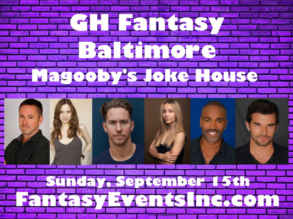 coastalent1's tweet photo. #GHFantasyBaltimore #RT #RETWEEETT to win tickets for next week #VIP #contest @GHFantasyEvents! Retweet all weekend and we will announce a winner next week! @WilliamdeVry1 @TamaraBraun @wesramsey @RealEdenMccoy @donnellturner1 @josh_swickard https://t.co/K85V05cuEz