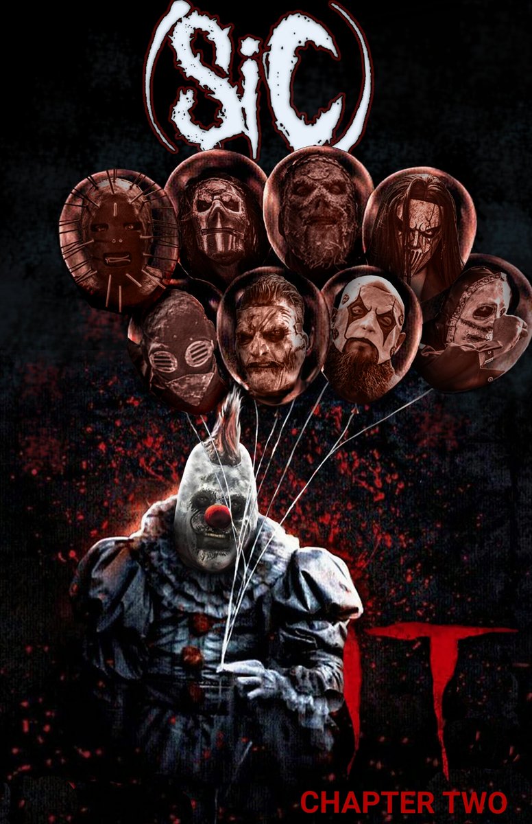 In honor of <a href="/ITMovieOfficial/">IT: Welcome to Derry 🎈🎈</a> Chapter Two heres (Sic) as the Losers Club and Pennywise the dancing clown.

🎈🎈🎈🎈🤡🎈🎈🎈🎈

Art work by Kyler Banik

#Slipknot #Sic #ChicagoSlipknotTribute #ITChapterTwo #Movie #Book #StephenKing #Art